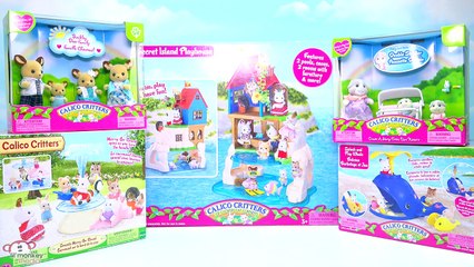 Calico Critters Beach Seaside Collection! Secret Island Playhouse, Splash and Play Whale and More!