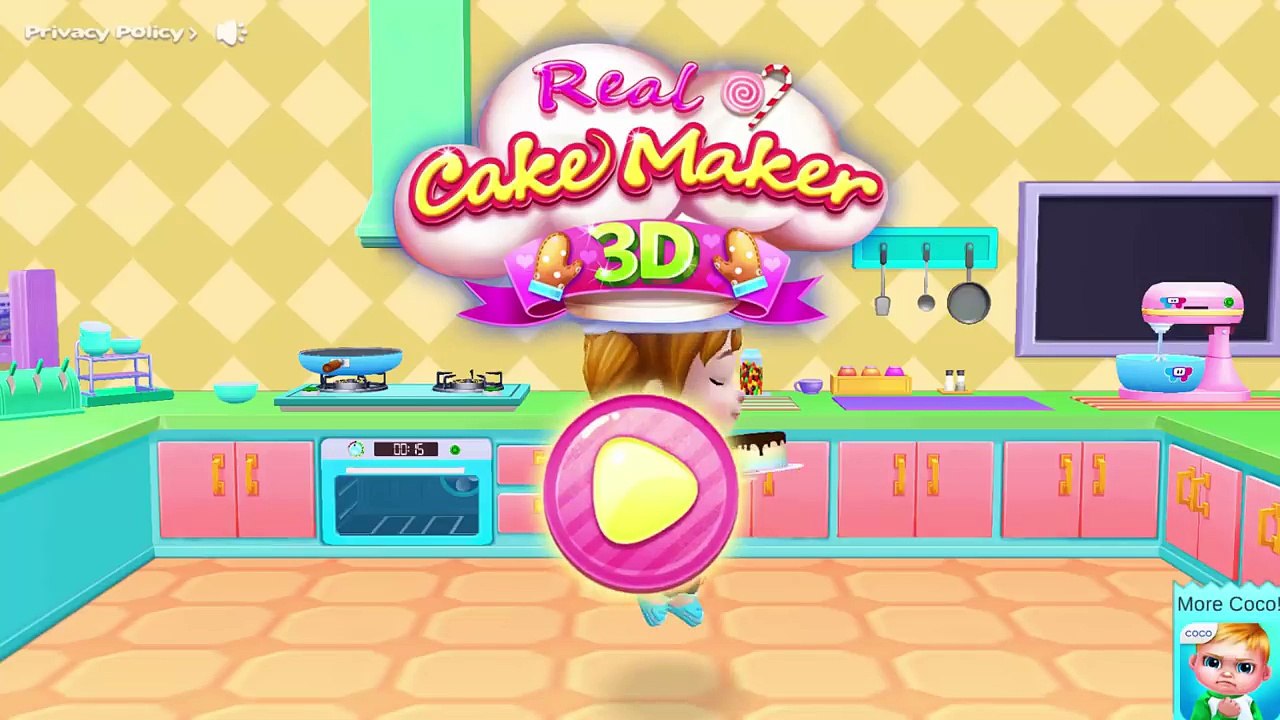 Baby Learn Cooking Games - Baby Boss New Design Chocolate Real 3D Color Cake - Fun Kitchen Kids Game