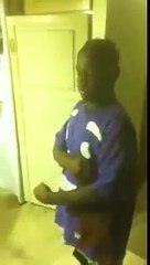 Funny dog attacks halloween mask