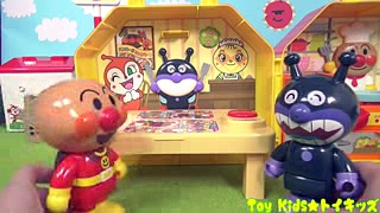 アンパンマン おもちゃアニメ レストランでご飯を食べよう❤てさぐりBOX Toy Kids ト...