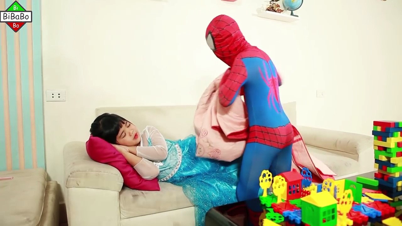 Baby Spiderman Frozen Elsa Kidnapped Joker trunk car ✦ Police arrest family Joker Kids Superhero fun