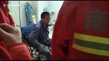 Chinese man gets electric drill stuck in his foot