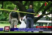 EEUU: tiroteo en Maryland deja 2 personas heridas y 3 muertas