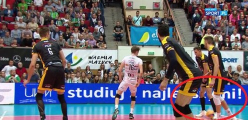 AZS Olsztyn vs PGE Skra Bełchatów kontrowersyjna sytuacja