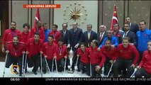 Cumhurbaşkanı Erdoğan, Avrupa fatihi #AmputeMilliTakım'ı kabul etti