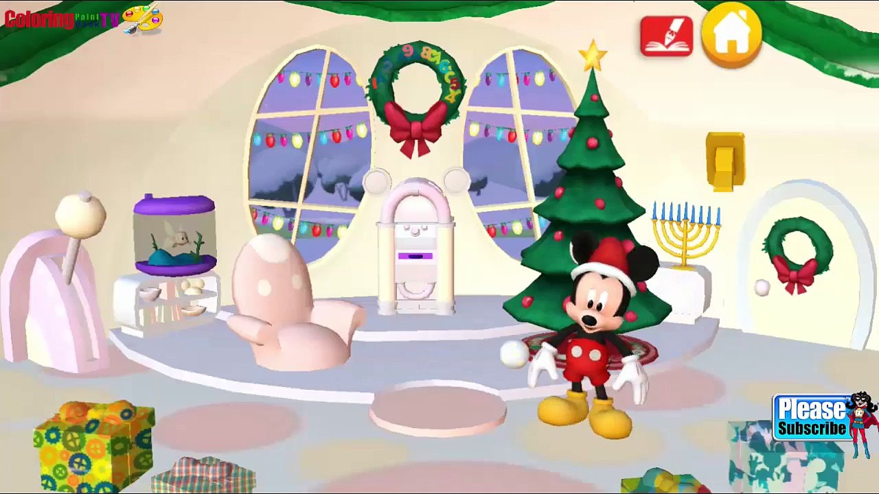 Disney Juniors Color and Play, Mickey Mouse Christmas Color Book, Painting Coloring Book Games