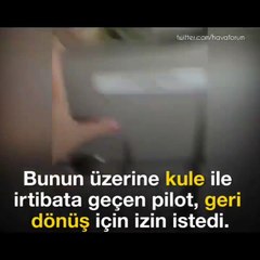 uçakta dolu yağışı korkudan el-lehim kurtar diyor karaya çıkınca pilot bizi kurtardı diyo ke-efirler