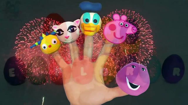 Peppa Pig Barney Finger Family Nursery Rhyme Song Dora The Explorer Surprise Eggs