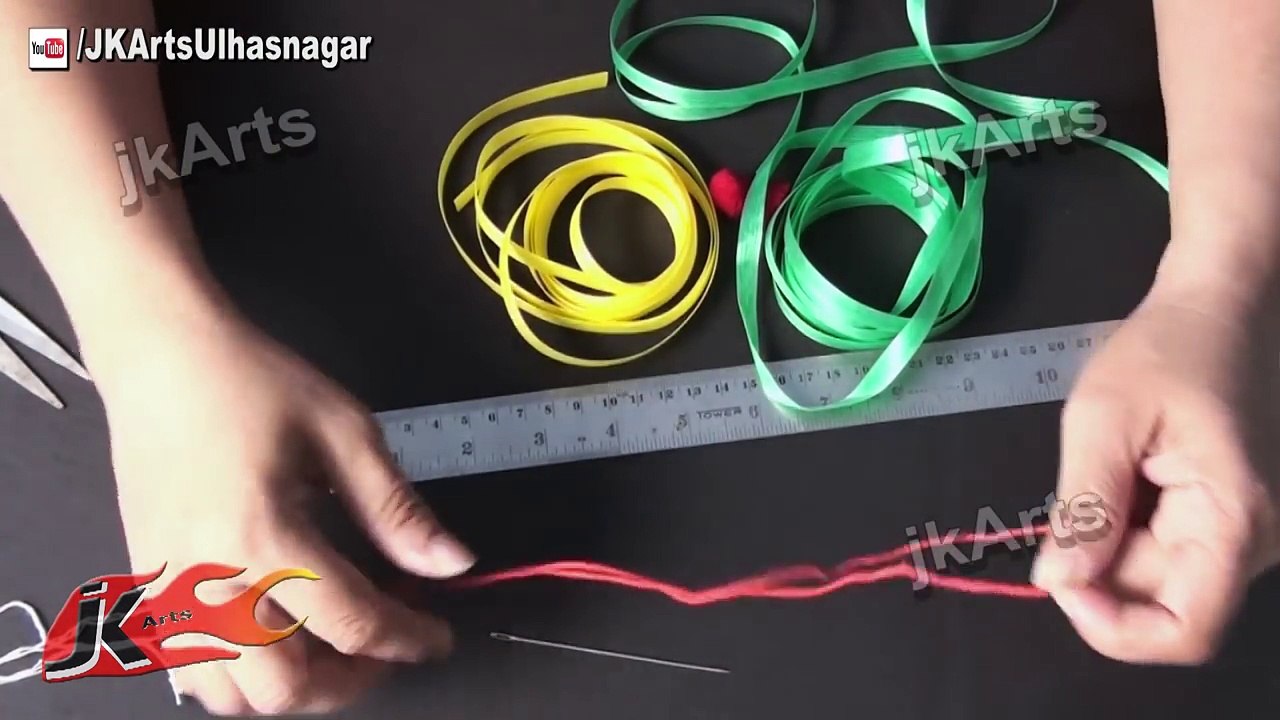 DIY Garland pavitra making | garland with fish wire | HOW TO Make | JK Arts 525