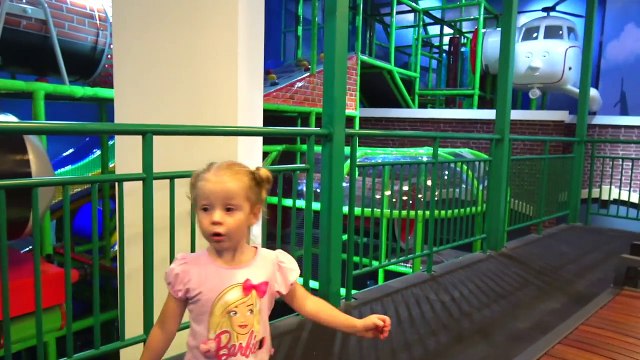 Скай Щенячий Патруль и Настя играют на детской площадке Paw Patrol play on the playground for kids