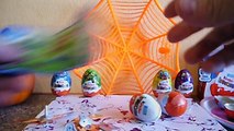 8 Kinder Choco Surprise Eggs Monsters University & Smurfs 2 Unboxing Toys Huevo Sorpresa