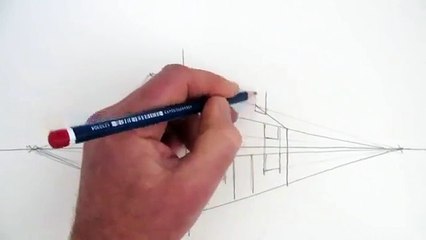 How to Draw a Cottage House in Two-Point Perspective