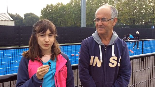 Interview de M Bonhour de la Journée du sport scolaire à Villeneuve d'Ascq par les jeunes reporters du collège de Thiant