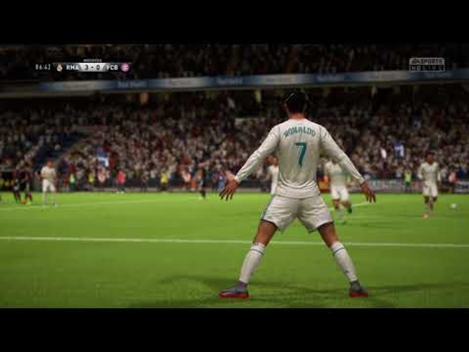 my first match in Fifa18 finish with CR7 goal