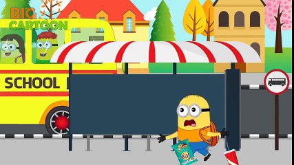 Minions Banana Baby Selfish & Misses School Bus New Episodes! Finger Family Song Nursery Rhymes