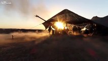 US Marines pounding IS positions with artillery in Raqqa