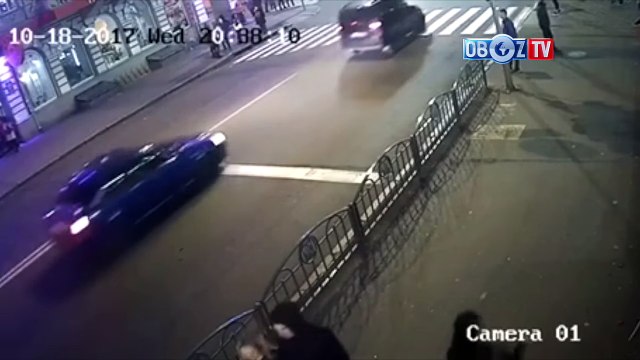 Момент удара смертельного ДТП в Харькове