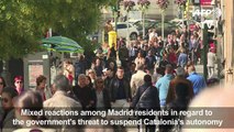 Madrid residents divided over Catalan crisis