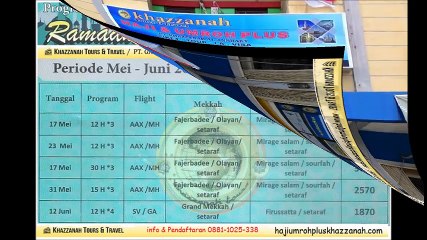 PROGRAM PAKET UMROH RAMADHAN KHAZZANAH TOUR & TRAVEL