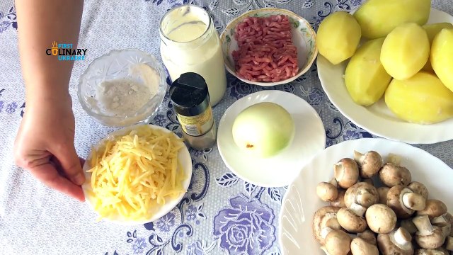 Картопляні човники фаршировані мясом та грибами❤Картофельные лодочки фаршированные мясом и грибами