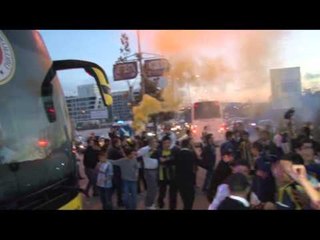 Fenerbahçe kafilesine coşkulu uğurlama