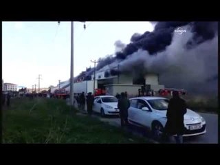 Silivri'de fabrika yangını