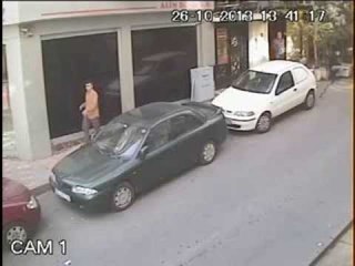 Hırsızlar güvenlik kamerasında