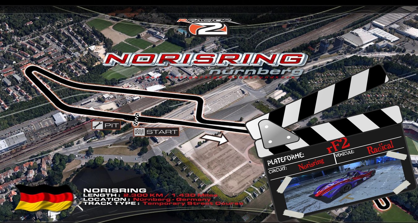 Tour de piste au Norisring  en Radical sur Rfactor 2