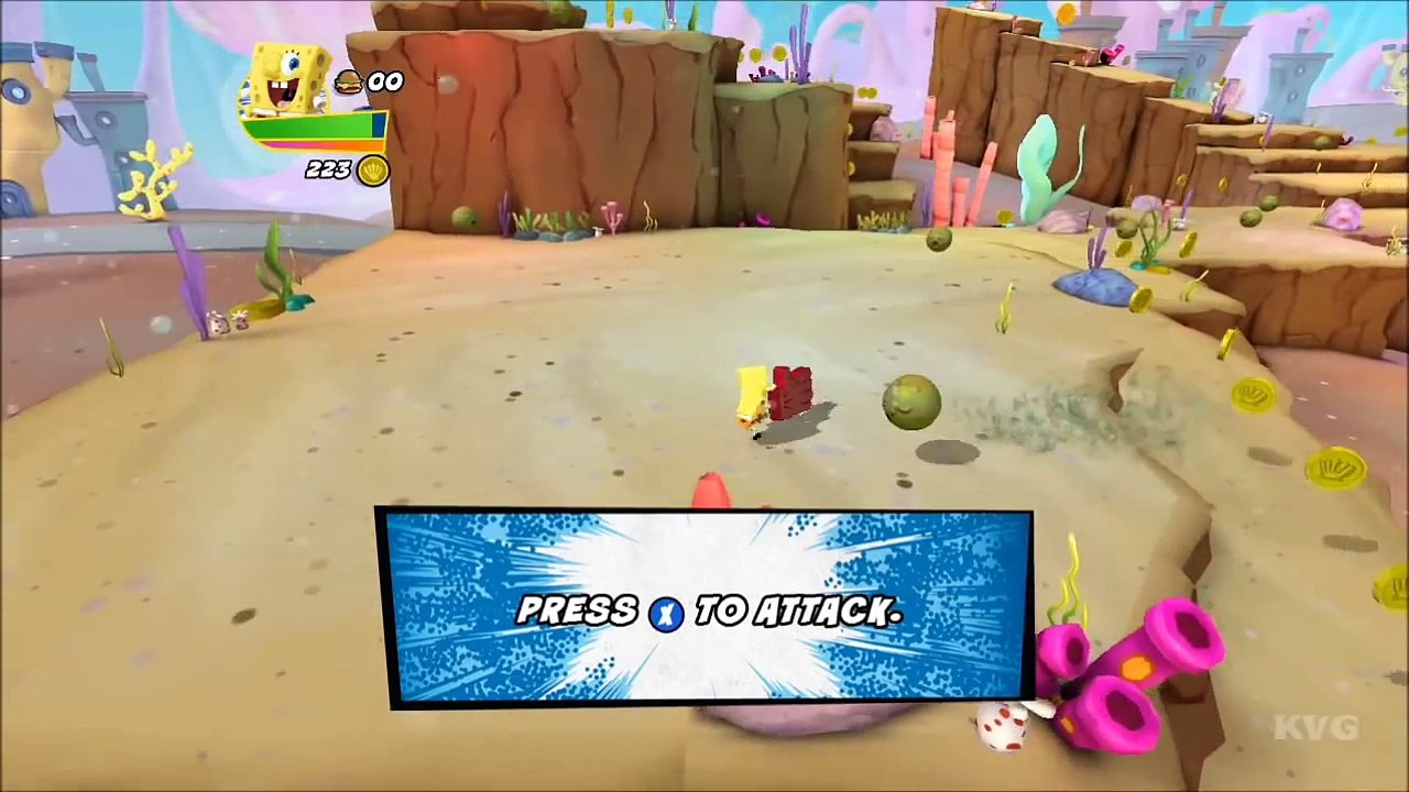 SpongeBob HeroPants - Walkthrough - Part 1 - Level 1 [HD]