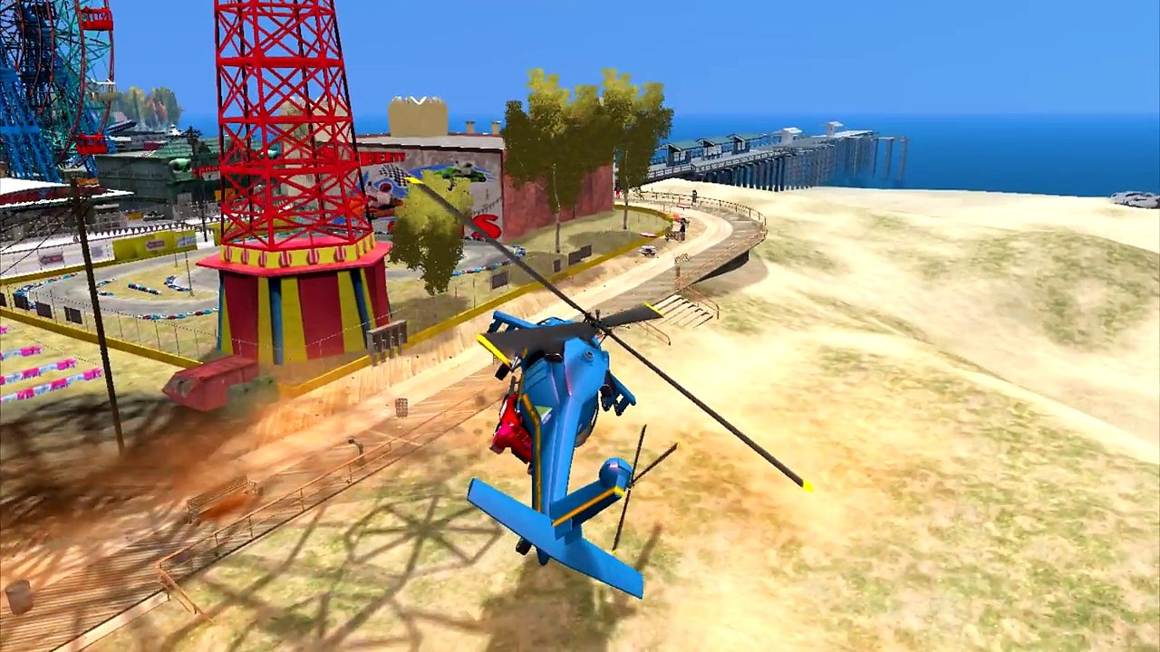 Lightning McQueen in trouble! Nursery Rhymes Disney Cars Spiderman Cartoon. Help repair the car
