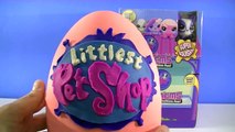 GIANT Littlest Pet Shop Play Doh Surprise Egg| LPS Fashems Blind Bag Opening Shopkins Basket