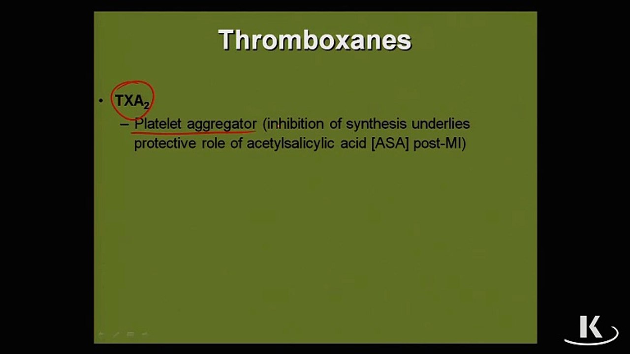 Pharmacology Inflamacion Chapter 4 Part 4 Thrombo