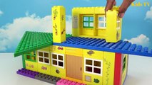 Peppa Pig Blocks Mega House LEGO Creations Sets With Masha And The Bear Legos Toys For Kids #7