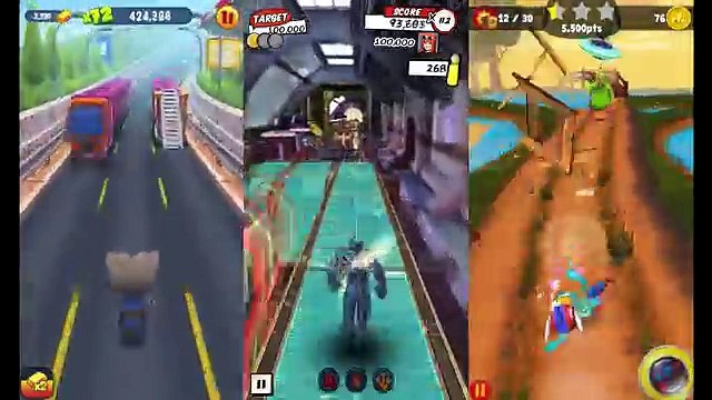 Looney Tunes Dash vs Talking Tom Gold Run vs Spider Man Unlimited game for kids