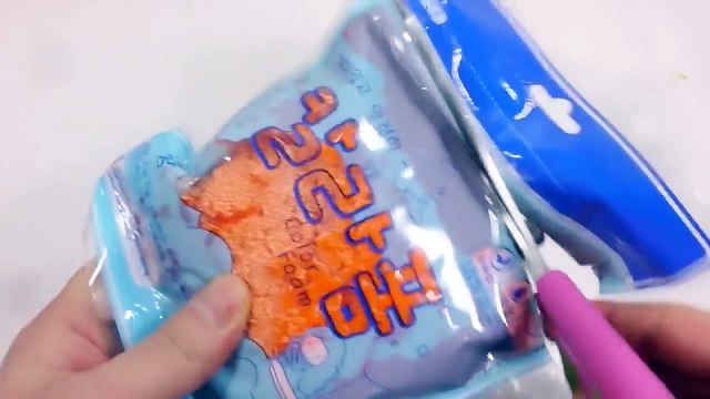 DIY Kinetic Sand Slime Alien Cake Learn Colors Glitter Slime Foam Clay Orbeez