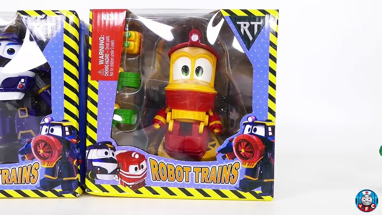 TRAINS FOR CHILDREN VIDEO: Robot trains (로봇트레인) from Cartoon and Hulk Review Toys