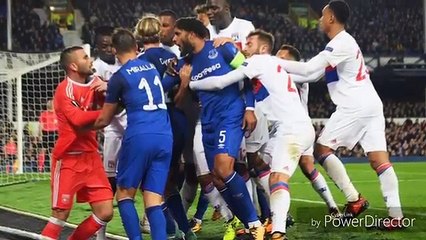 Everton 1-2 Lyon Bertrand Traore settles fiery contest after Ashley Williams sparks brawl - 5 talki