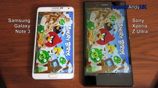 Samsung Galaxy Note 3 vs Sony Xperia Z Ultra (GPS, Benchmark, Browser, Speaker)