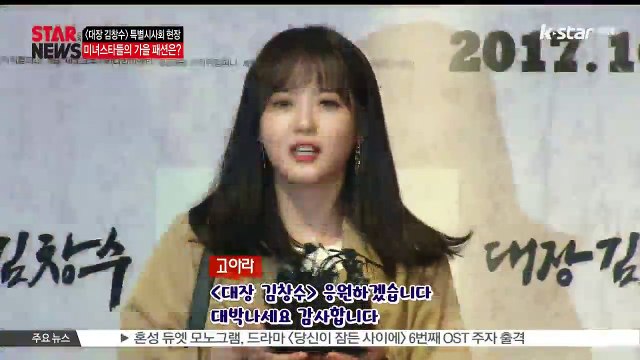 [KSTAR 생방송 스타뉴스]고아라-이하늬-손여은, 미녀스타들의 가을 패션은