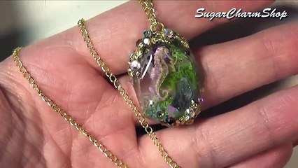 Seahorse Aquarium Necklace Tutorial DIY // Miniature Seahorse Jewelry
