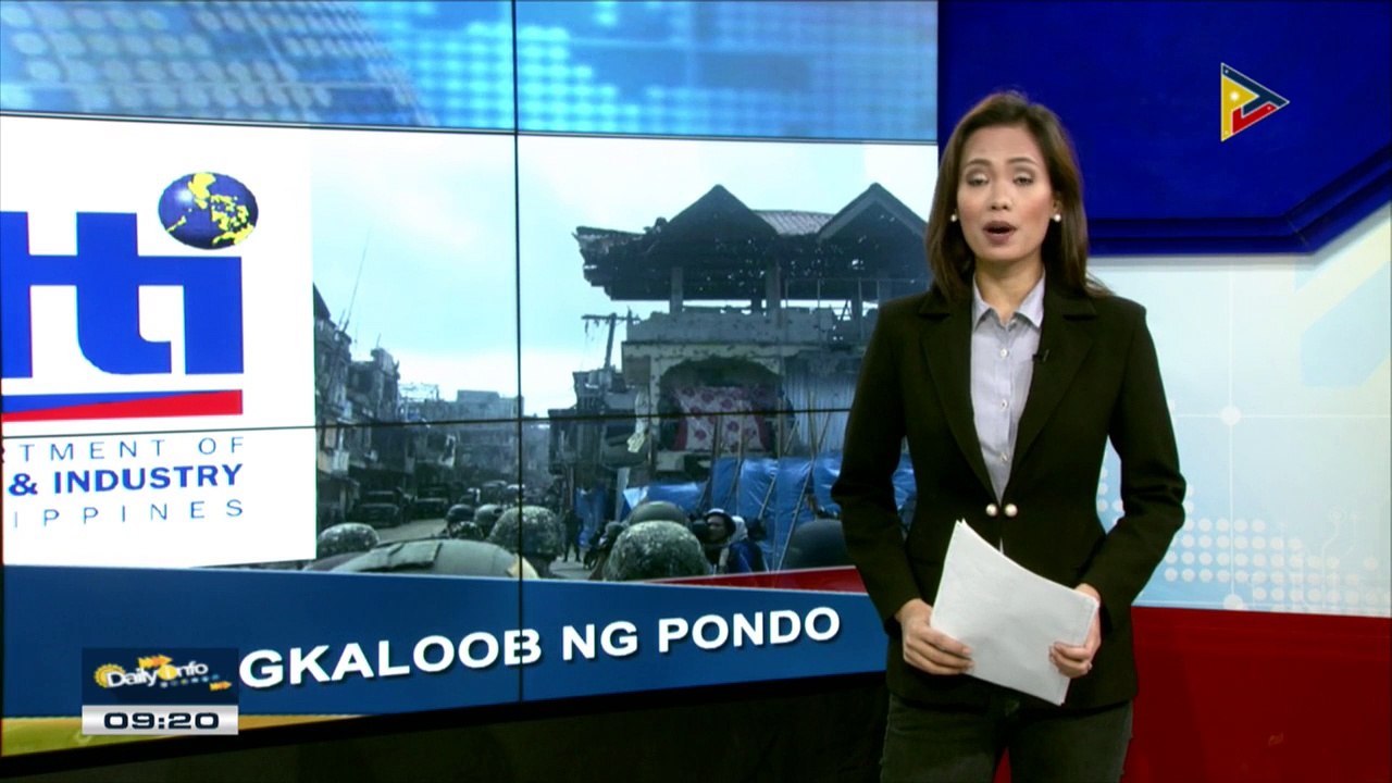 Mahigit P900-M na pondo, ipinagkaloob ng DTI para sa rehabilitasyon ng Marawi City
