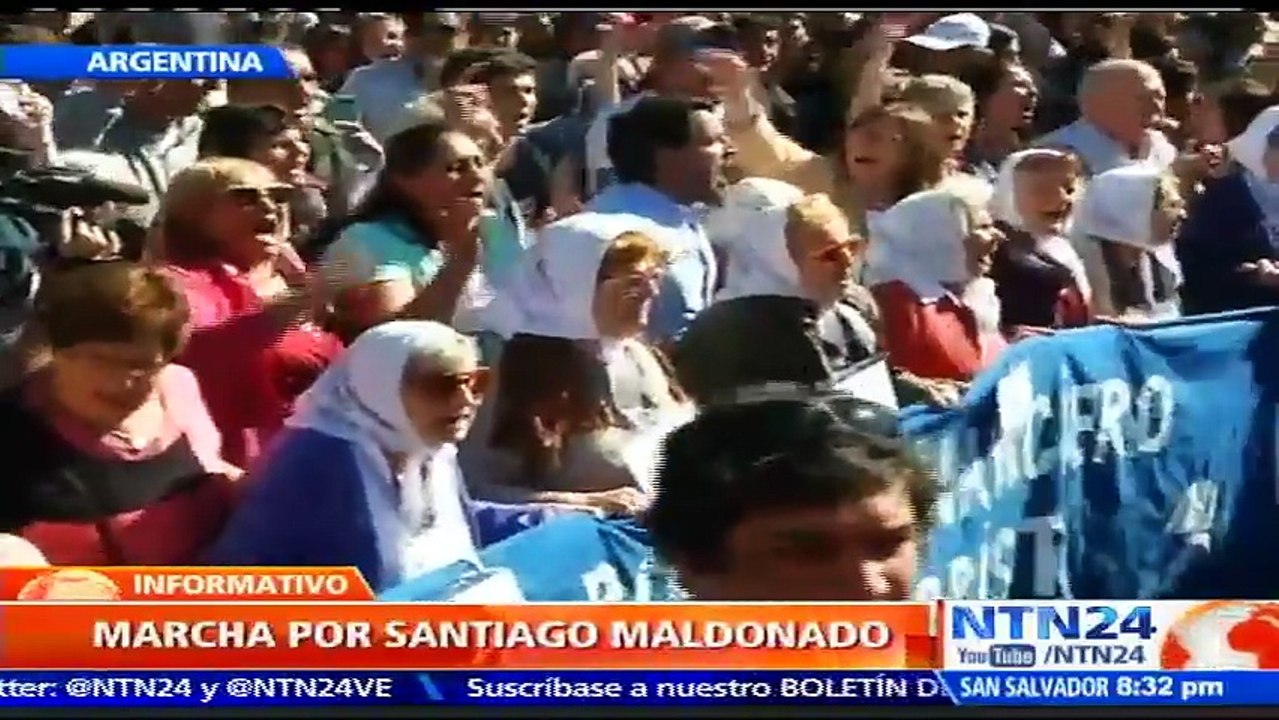 Movimiento memoria, verdad y justicia se reunió en laPlaza de Mayo para pedir respuestas en caso de Santiago Maldonado
