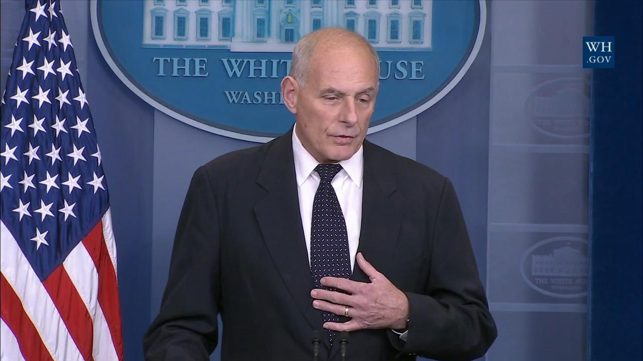 White House Chief John Kelly's Emotional Remarks