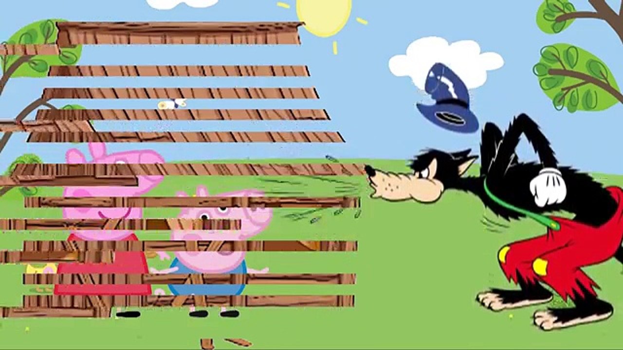 Peppa Pig em Os Três Porquinhos e o Lobo Mau - História Infantil