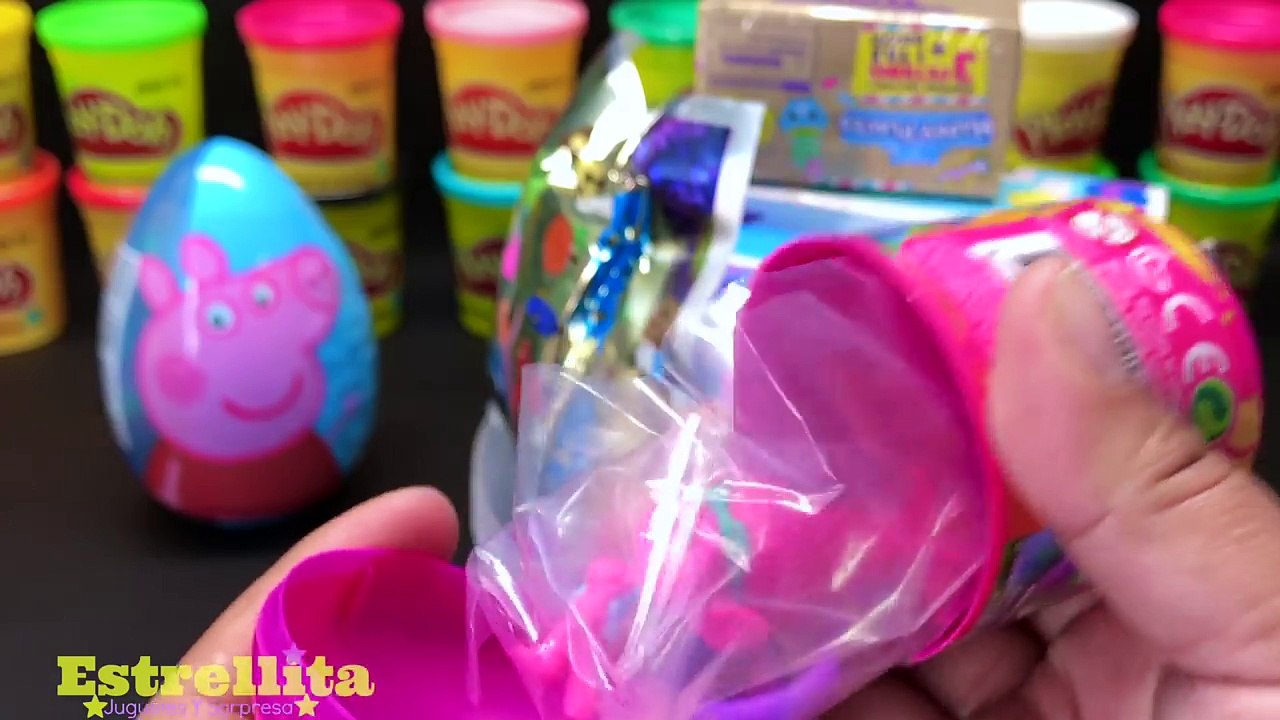 HUEVO SORPRESA GIGANTE PLASTILINA PEPPA PIG Y GEORGE JUGUETES Y BOLSITAS SORPRESA DISNEY ESPAÑOL