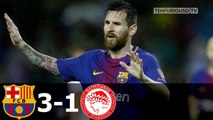 FC Barcelona vs Olympiacos 3-1 All Goals and Highlights with English Commentary (UCL) 2017-18 HD