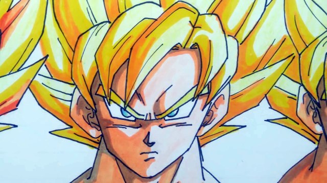 Como dibujar a GOKU diferentes CARAS paso a paso. How to Draw GOKU´s many faces step by step