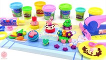 Play doh Peppa Pig CAKE Ice Cream CUPCAKES Cookies DESSERTS Mega Dough | Sweet Treats Playdough