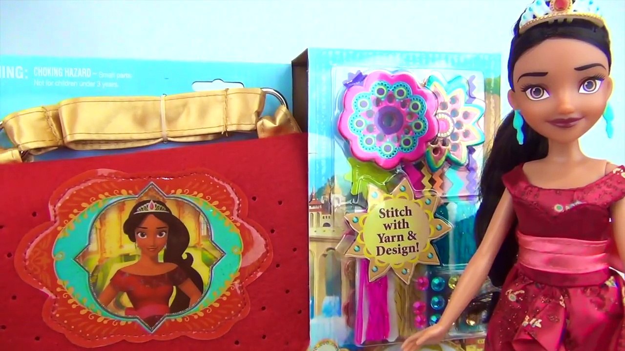 Disney Princess ELENA of AVALOR Stitch n Style Purse, D.I.Y. Craft Sticker Activity, Royal Gown TUYC