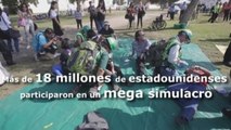 Más de 18 millones de estadounidenses participaron en un mega simulacro